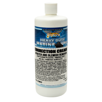 CORRECTION CREAM SCRATCH AND BLEMISH REMOVER FOR CLEAR PLASTIC, FIBERGLASS and ALL PAINTED SURFACES quart